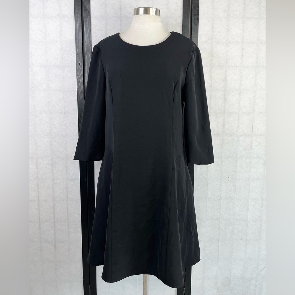Cartier Black A-Line 3/4 Sleeve Dress Italian 44